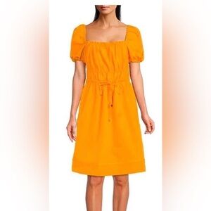 Women’s LDT Claire smocked puff sleeves dress. Size 14. NWOT